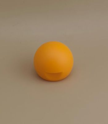 노란색 플라스틱 부드러운 매트 구형 뚜?? 화장품 병