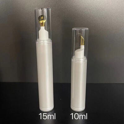 10ml 15ml 미니 공기 없는 펌프 병 PP 플라스틱 눈 세럼 크림 공기 없는 병