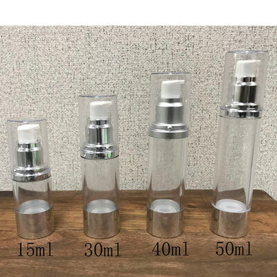 30ml 50ml 하얀 선명한 공기 없는 펌프 병 진공 화장품 로션 펌프 병