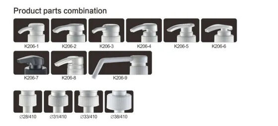 PP 플라스틱 병 긴 콧구멍 디스펜서 펌프 세니티제 K206-9