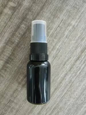 15ml 30ml 50ml 100ml 검정색 유리병이 있는 탬퍼 분명한 분무기 펌프