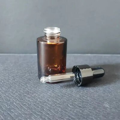 가장 많이 팔리는 투명 30ml 1oz 빈 머리 기름 포장 주문형 얼음 화장품 세럼 방울 유리 병 파이펫
