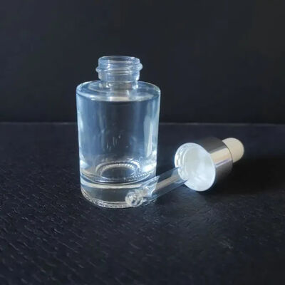 10 30 50ml 얼음 에센셜 오일 글래스 드롭퍼 둥근 병 값싸고 평면 어깨 오일 병 재고