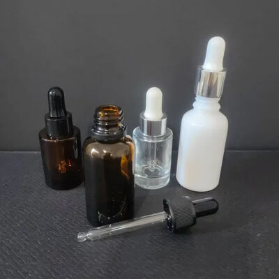공장 재고 10ml 30ml 50ml 앰버 골드 크림 세럼 향수 테스트를 위한 유리 방울병