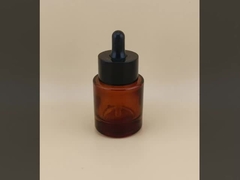 섬세한 디자인의 갈색 소형 유리 스포이드 병 (페이스 에센스용)