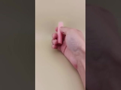 분홍색 소형 립밤 포장, 립스틱용 투명 골지 뚜껑 포함