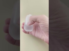 둥근 모서리 두꺼운 톱니 맑은 유리 병 기초