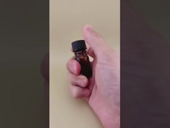 섬세한 디자인 투명한 갈색 부드러운 원형 유리 병 의약품