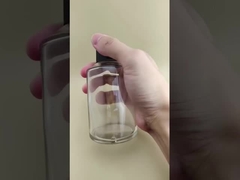 섬세한 디자인의 투명하고 크고 매끄러운 둥근 유리병, 약품용 특수 뚜껑 포함