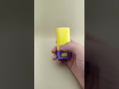 노란색과 보라색 부드러운 립밤 립스틱 포장