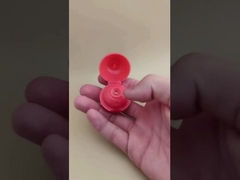 화장품 병용 밝은 빨간색 플라스틱 매끄러운 무광 구형 뚜껑