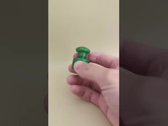 화장품 병용 버튼이 있는 녹색 플라스틱 부드러운 캡