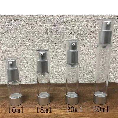 10ml 15ml 미니 공기 없는 펌프 병 PP 플라스틱 눈 세럼 크림 공기 없는 병