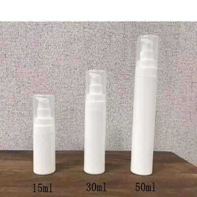 30ml PP 플라스틱 원형 실린더 공기 없는 병 맑은 캡 PP 공기 없는 펌프 피부 관리