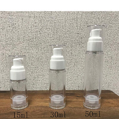 5ml 10ml 15ml 흰색 분홍색 파란색 검은색 공기 없는 로션 펌프 PP 병 공기 없는 화장품 여행 고급 공기 없는 병