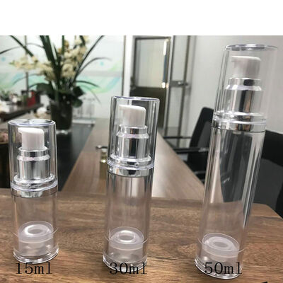 5ml 10ml 15ml 흰색 분홍색 파란색 검은색 공기 없는 로션 펌프 PP 병 공기 없는 화장품 여행 고급 공기 없는 병