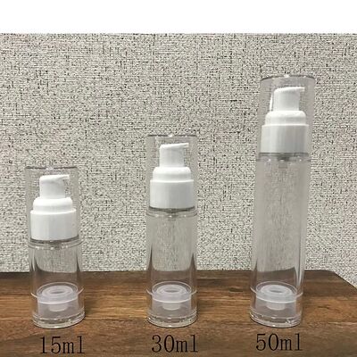 5ml 10ml 15ml 흰색 분홍색 파란색 검은색 공기 없는 로션 펌프 PP 병 공기 없는 화장품 여행 고급 공기 없는 병
