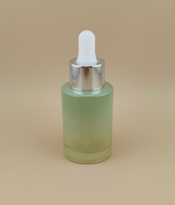 새로운 디자인 맑은 점진적 변화 마차 녹색 부드러운 둥근 드롭퍼 병 K-GBL30 에센스