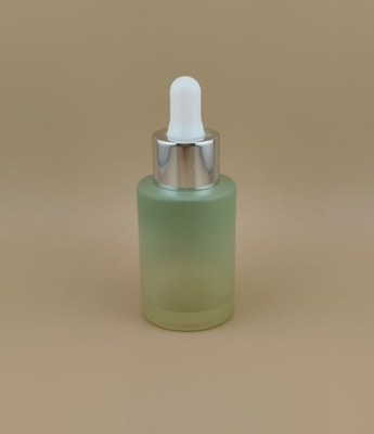 새로운 디자인의 투명한 점진적 변화 말차 그린 무광 라운드 드로퍼 보틀 K-GBL30 (에센스용)